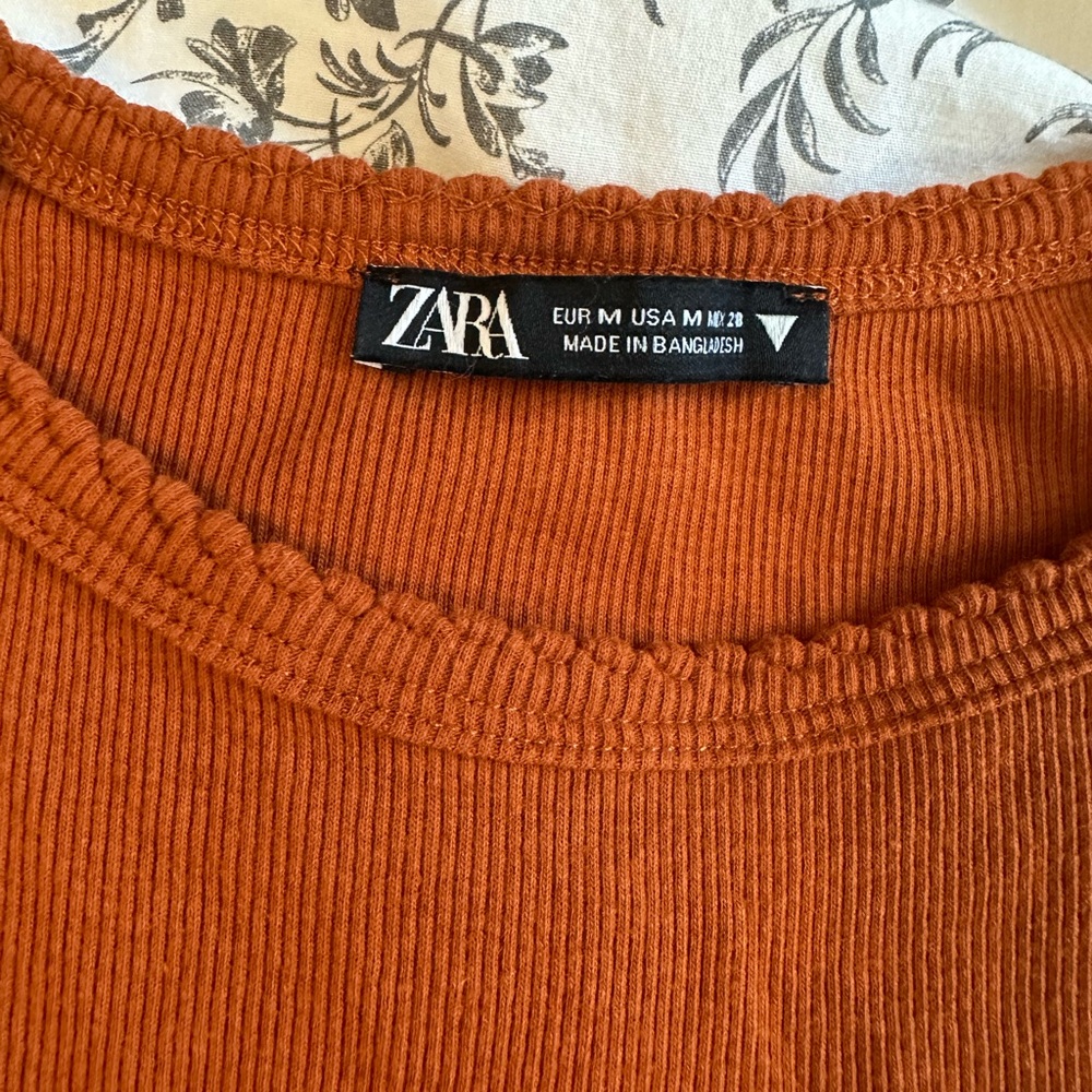 2 for $20 ❤️ Zara Burnt Orange Crop Top